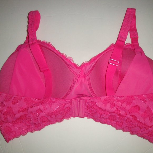 Paramour Abbie Nursing Lace Bralette Bra Pink XL - Picture 3 of 3